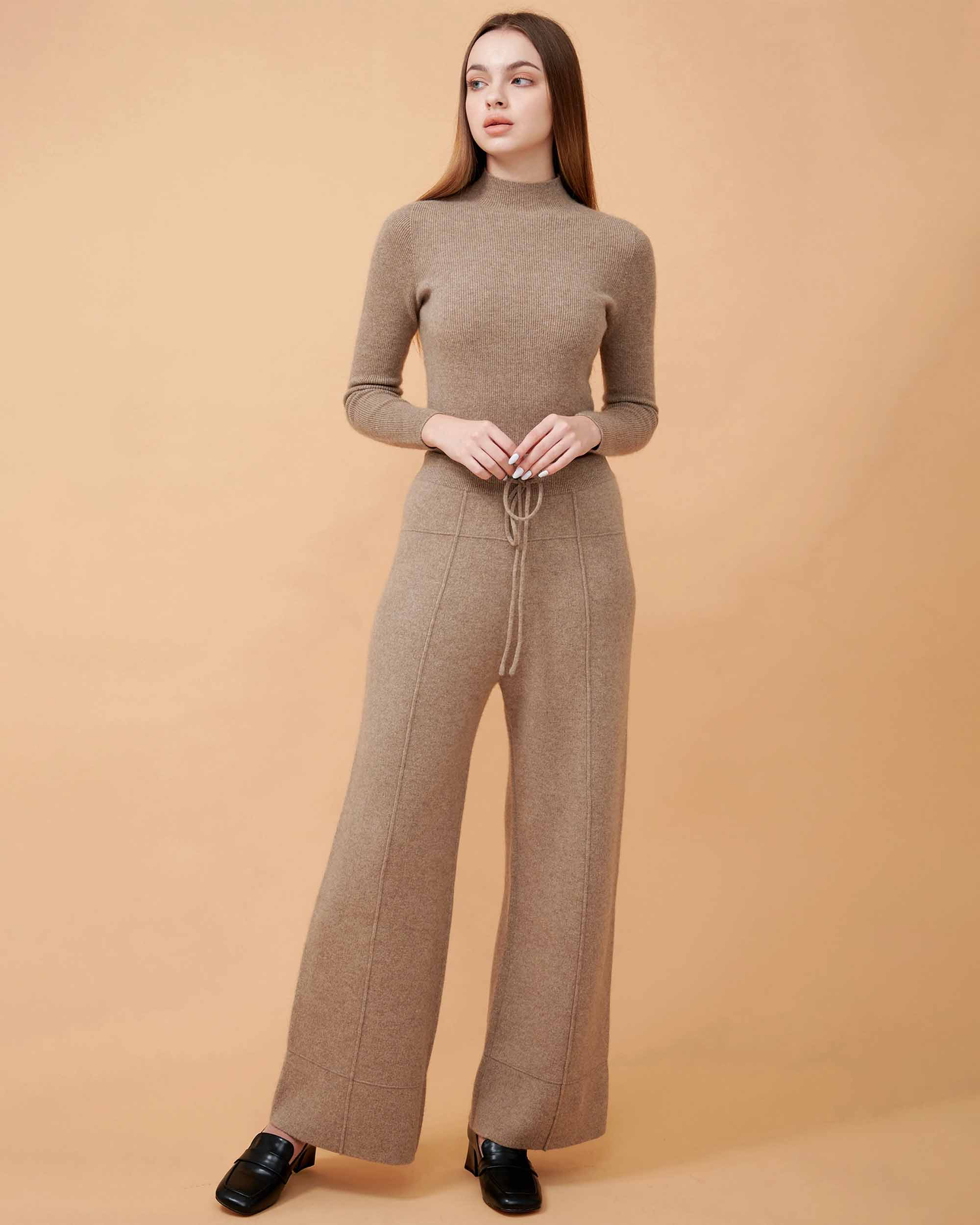 autumn fashion matching set sweater outiift goals fashionable design fit comfortably efortless comfort cashmere fiber ultimate luxury comfort