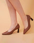 A leather pump , cow leather , rich and elegant appearence , Comfortable wear , wear for all cashmere outfit , DAVINII