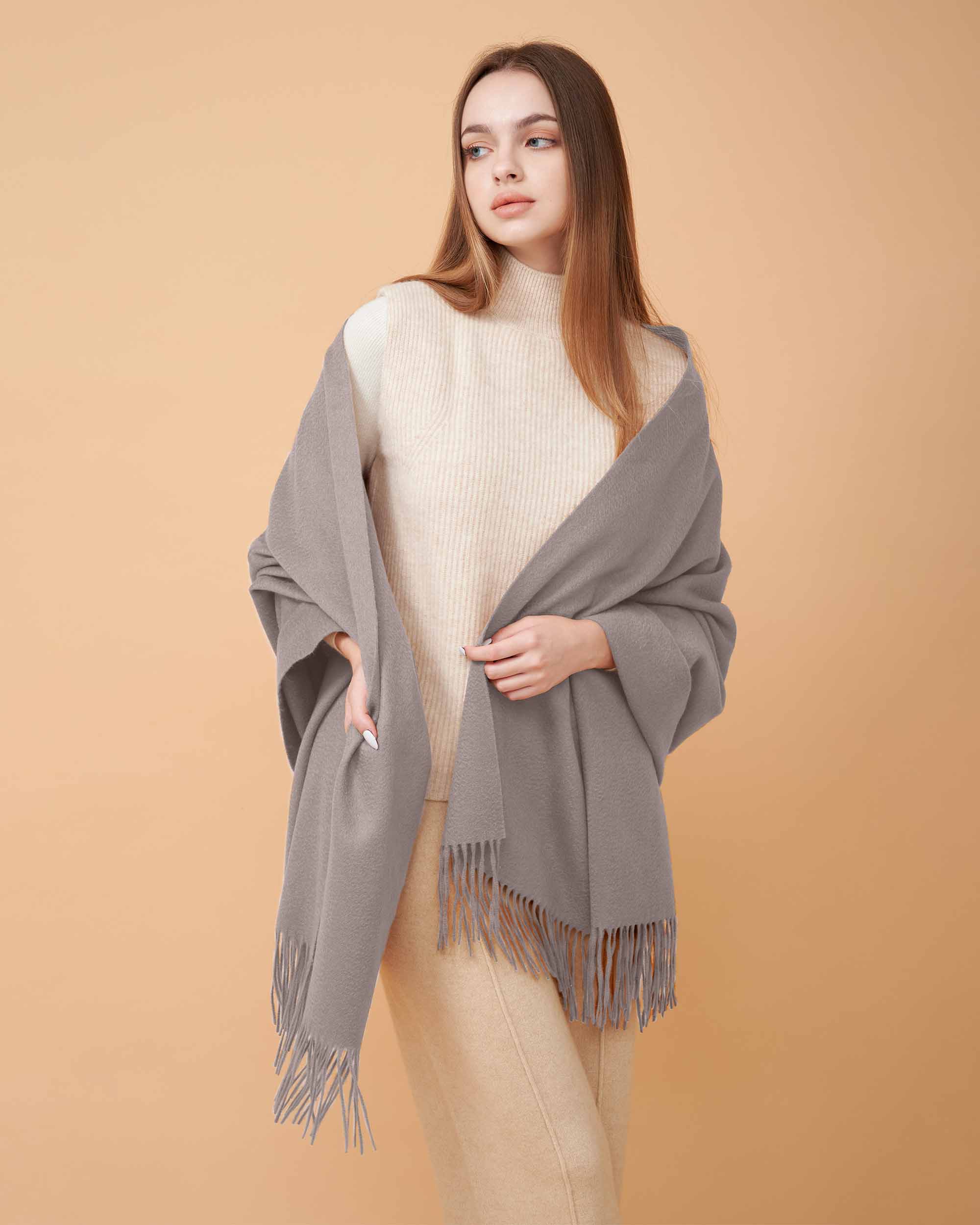 Cashmere Scarf , High Quality Scarf , Cashmere Mocha Scarf , 100% Cashmere Scarf , Scarf For All Seasons , Made By Davinii , front Image