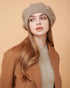 Cashmere Hat , High Quality Hat , Cashmere Taupe Hat , 100% Cashmere Hat , Hat For All Seasons , Made By Davinii , Straight Image