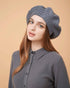 Cashmere Hat , High Quality Hat , Grey Colour Hat, 100% Cashmere Hat , Hat For All Seasons , Made By Davinii , Front Image