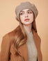 Cashmere Hat , High Quality Hat , Cashmere Taupe Hat , 100% Cashmere Hat , Hat For All Seasons , Made By Davinii , Straight Image