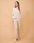A front view of cashmere pant , values money and comfortness , smooth and comfy for every skin type