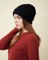 Cashmere Hat , High Quality Hat , Cashmere Black Hat , 100% Cashmere Hat , Hat For All Seasons , Made By Davinii , Side Image