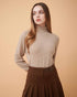 A front view finely knitted turtleneck sweater, Cashmere sweater , DAVINII , soft and comfy