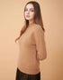 A plain knit sweater , touch of smoothness , very elegant and rich , fine-gauge cashmere  , DAVINII