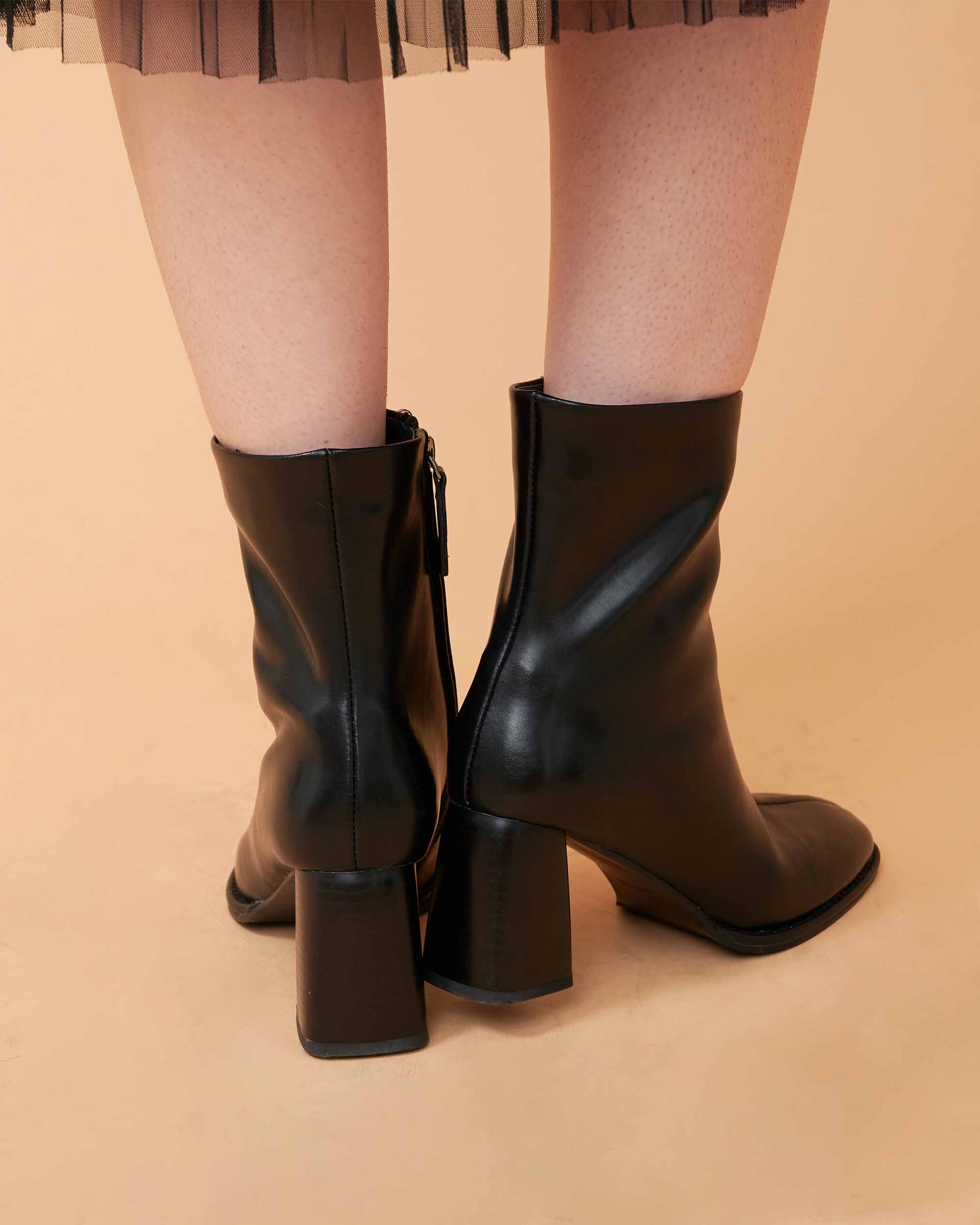 Mila Leather Ankle Boots