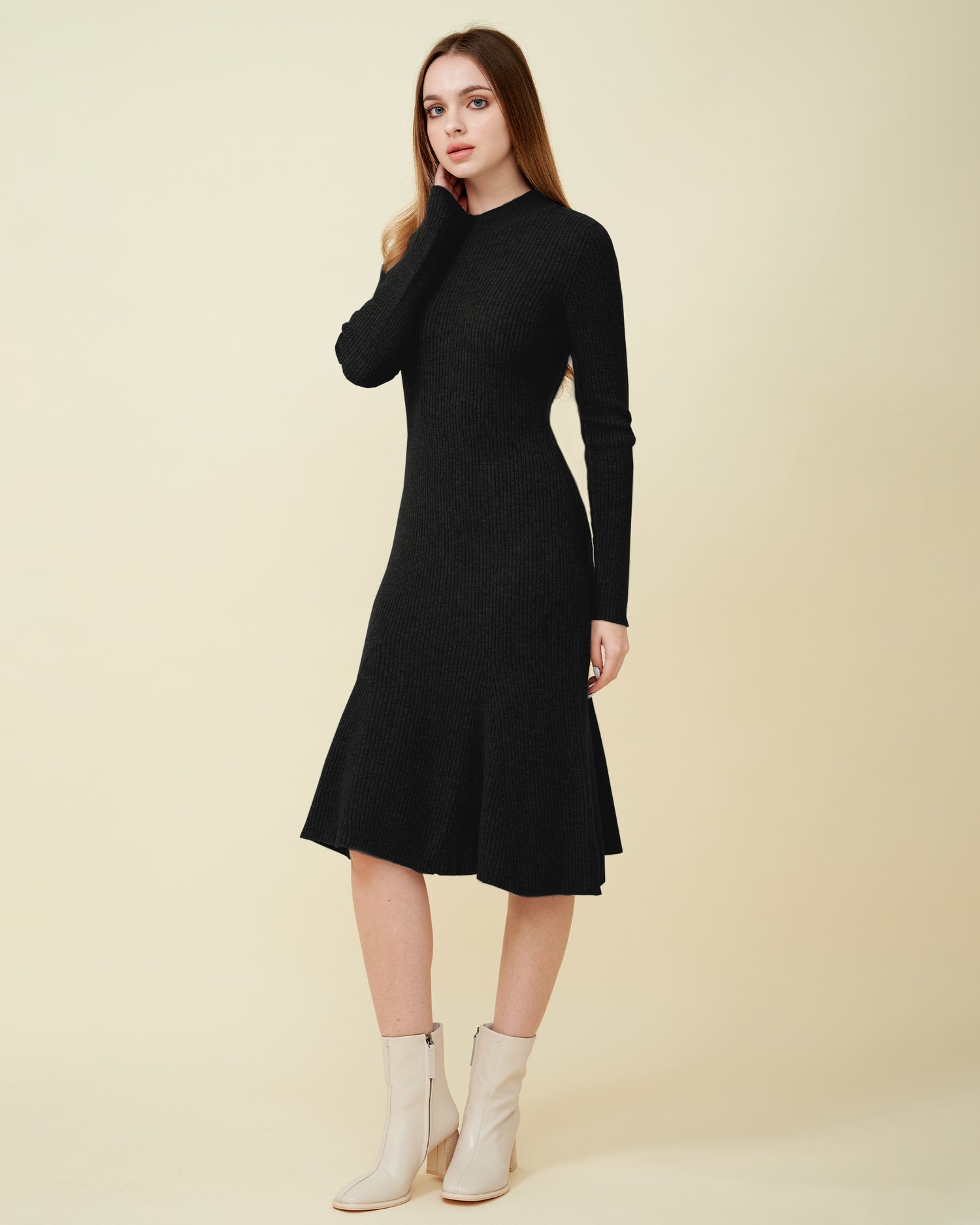 premium wool cashmere sweater dress davinii knit dresscode long dress handmade knitwear knit luxury fashion instagram fashionista
