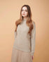 A front view of a cashmere sweater .sleek and sliming , very smooth & very comfy , DAVINII